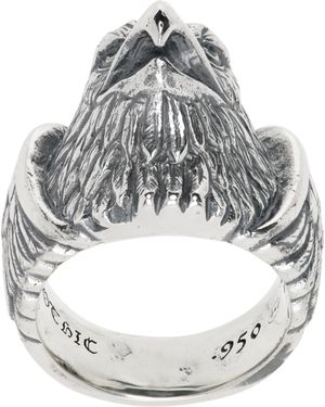 Yohji Yamamoto シルバー Eagle Head リング - グレー