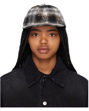 we11done Bleach Check Cap - Black
