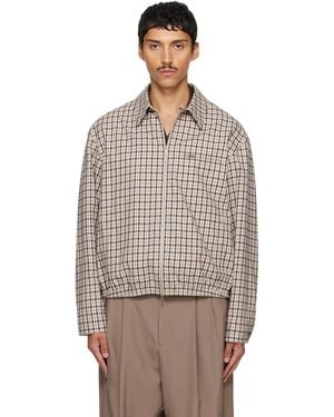 Ferragamo Check Bomber Jacket - Brown