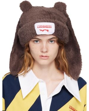 Charles Jeffrey Fluffy Chunky Rabbit Beanie - Blue