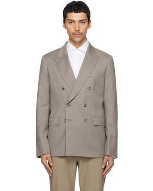 Paul Smith Taupe Striped Blazer - Multicolor