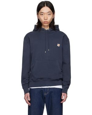 Maison Kitsuné ネイビー フォックスヘッド フーディ - ブルー