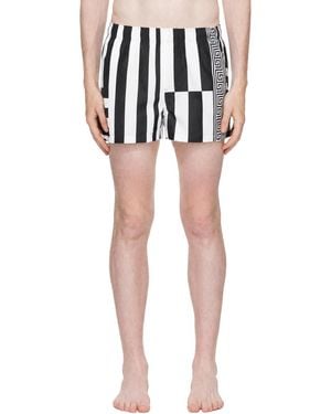 Versace Printed Swim Shorts - Black