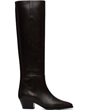 Aeyde Bottes Hauteur Genou Medea Brunes - Noir