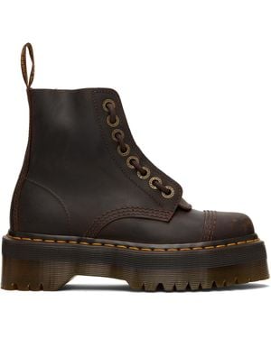 Dr. Martens Sinclair Crazy Horse Leather Platform Boots - Black