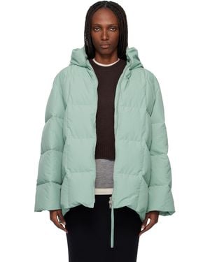 Jil Sander グリーン キルティング ダウンジャケット