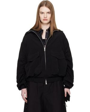 Yohji Yamamoto Shirring Sleeve Jacket - Black