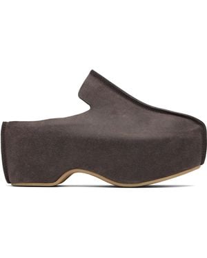JW Anderson Sabots Bruns À Plateforme - Noir