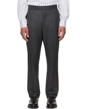 Thom Browne Classic Twill Backstrap Trousers - Grey