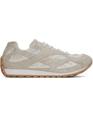 Bottega Veneta Orbit Suede Mesh Runner Trainers - Grey