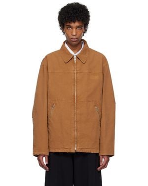 MM6 by Maison Martin Margiela タン キャンバス ジャケット - ブラウン