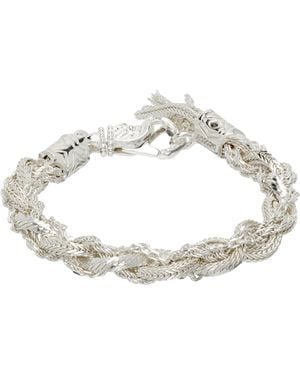 Emanuele Bicocchi Ice Round Braid Bracelet - Black