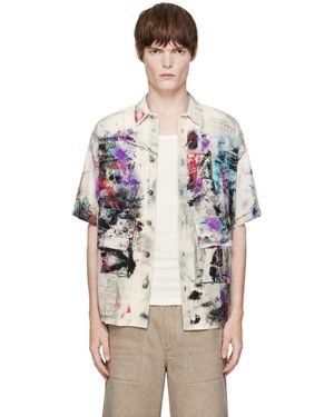 Acne Studios Chemise Multicolore À Motif Graphique Imprimé