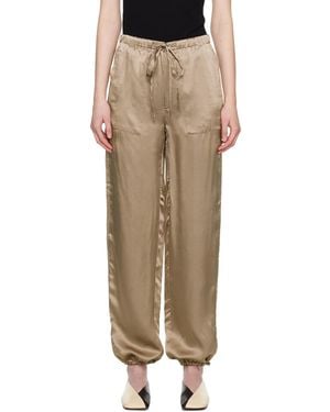 6397 Drawstring Reversible Trousers - Natural