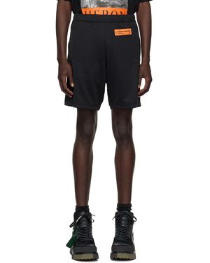 Heron Preston ブラック ロゴパッチ ショートパンツ