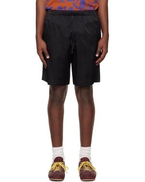 Dries Van Noten Viscose Cotton Shorts - Black