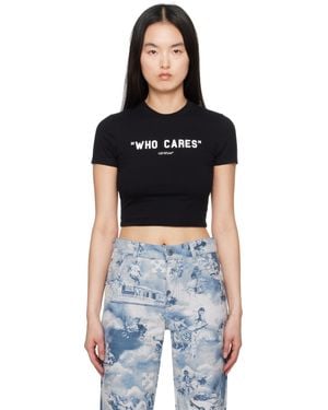 Off-White c/o Virgil Abloh 'Who Cares' T-Shirt - Black