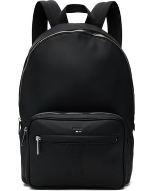 BOSS Structured Signature Trims Backpack - Black