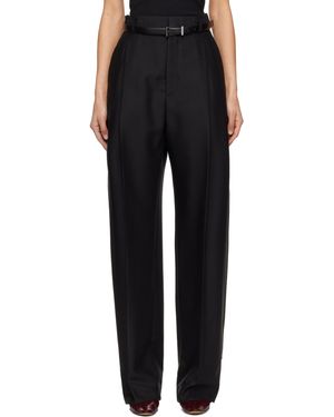 Wardrobe NYC Pantalon Léger Noir À Taille Mi-Haute