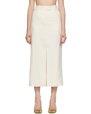 Anine Bing Off- Meredith Midi Skirt - Natural