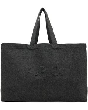 A.P.C. Trapèze Shopping Tote - Black