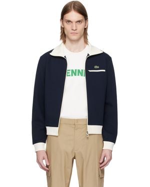 Lacoste Regular Fit Zip-Up Paris Sweatshirt - Blue