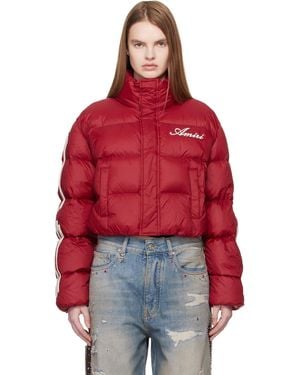 Amiri Bones Cropped Down Jacket - Red