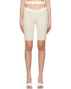 ANDREADAMO Andreādamo Off- Floating Rib Shorts - White