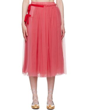 Molly Goddard Lottie Midi Skirt - Pink