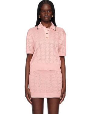 Amiri ピンク Ma Quad ニットポロシャツ
