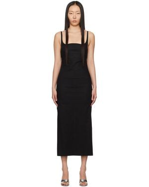 lesugiatelier Shirring Maxi Dress - Black