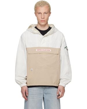 Aape By A Bathing Ape Off- & 'Aape' Main Reversible Jacket - Natural