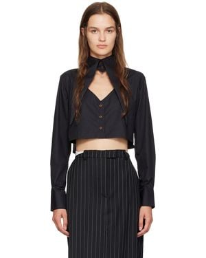 Vivienne Westwood Cut Off Heart シャツ - ブラック