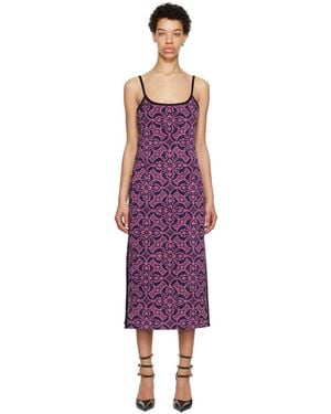 Marine Serre Patterned Midi Dress - Purple