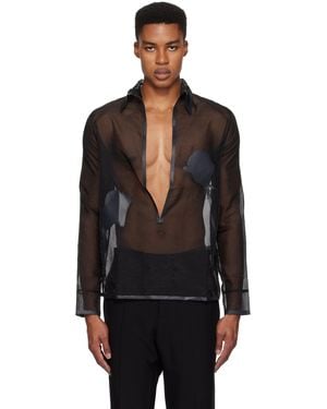 Ludovic de Saint Sernin Alan Organdy Shirt - Black