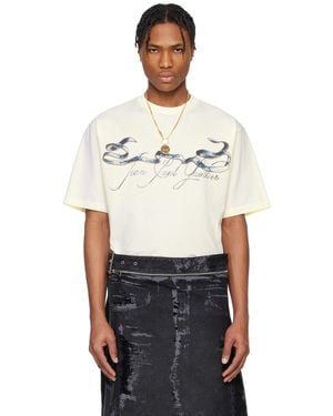 Jean Paul Gaultier オフホワイト 'The Oversized Tattoo Ruban' Tシャツ - マルチカラー