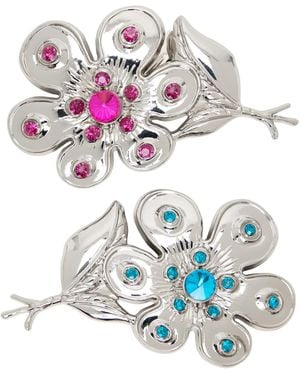 Chopova Lowena Two-Pack Daisy Hair Clips - Blue