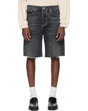 Agolde Short Anson Noir En Denim