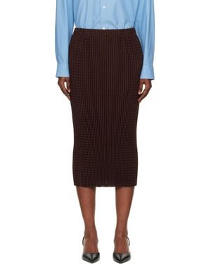 Issey Miyake October Spongy-58 Midi Skirt - Black
