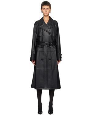 Stand Studio Betty Faux-leather Trench Coat - Black