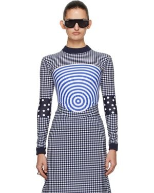 Jean Paul Gaultier 'The Vichy And Target' Top - Blue