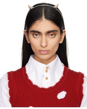 Vivienne Westwood シルバー Vivienne's Horn Alice カチューシャ - レッド