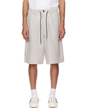 Y-3 Pinstripe Sport Uniform Shorts - Multicolour