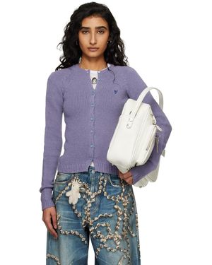Acne Studios Cardigan Bleu À Boutons