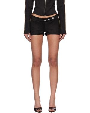 MISBHV Faux Suede Moto Pants in Black | Lyst