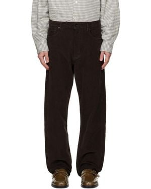 Studio Nicholson Riso Corduroy Straight Leg Pants - Black