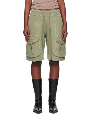 R13 Multipocket Relaxed Sweat Shorts - Green