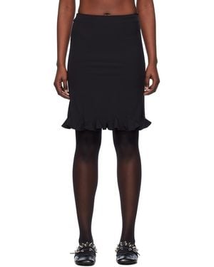 we11done Flared Midi Skirt - Black