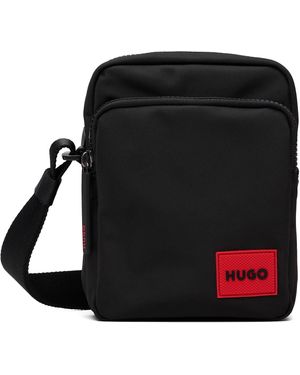 HUGO Pochette Noire En Canevas