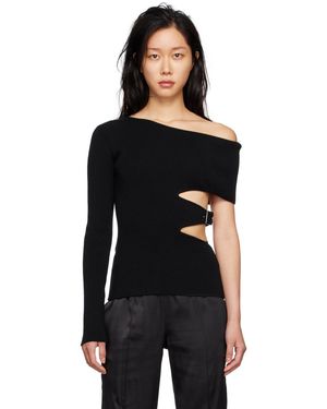 Tom Ford Pull noir à épaule dénudée
